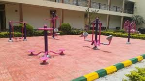 Gym equipment's parks set up.
