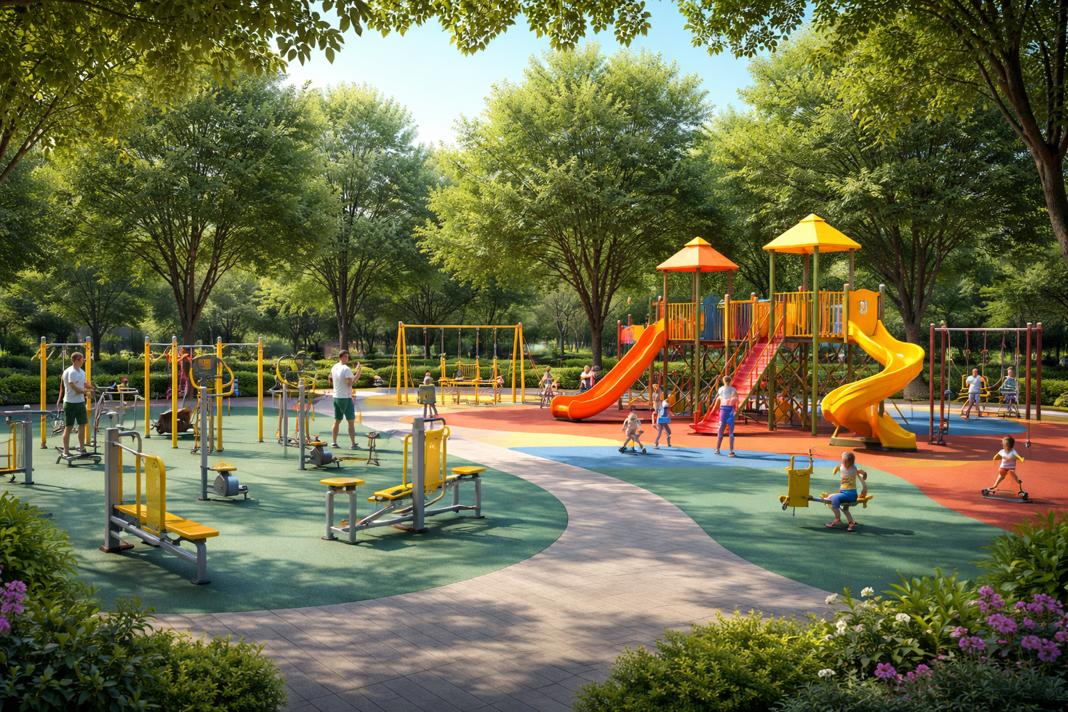 Open Gym and Children Equipment's in Parks