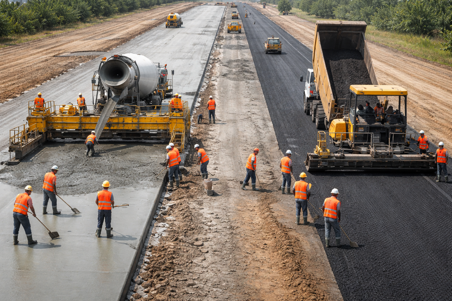 RCC and Bitumen Road Works